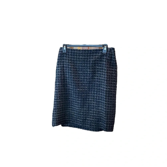 Ann Taylor Dresses & Skirts - Ann Taylor tweed pencil skirt, lined, back zip, double slit, SZ 6, black